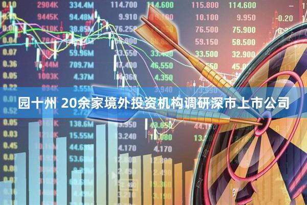 园十州 20余家境外投资机构调研深市上市公司